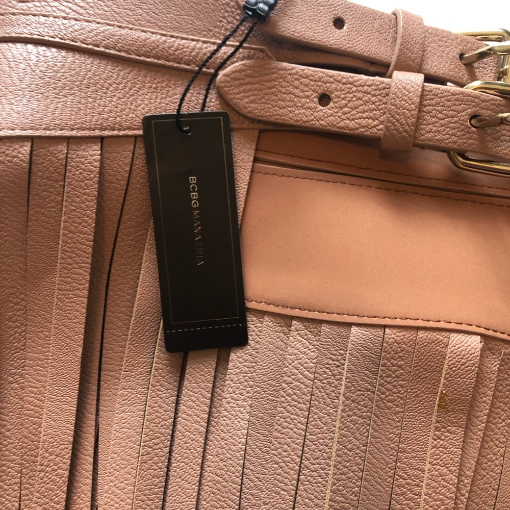 BCBGMAXAZRIA Nude Faux Leather Corset Belt Small - Picture 6 of 13